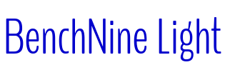 BenchNine Light font